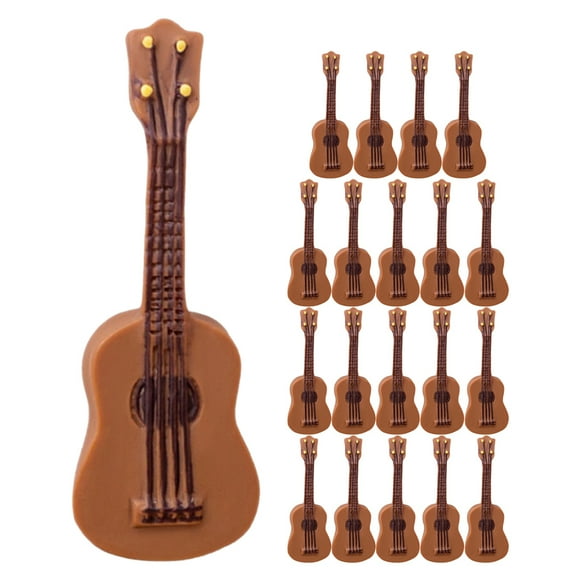 25 guitarras en miniatura, modelos de guitarras pequeñas, instrumentos musicales de guitarra para casa.