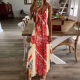 thumbnail image 1 of SMihono Été Boho Maxi Robe pour les Femmes Plus Size Femmes Jour de l'Indépendance Imprimée Sangle Longue Robe Plage Balance Robe, 1 of 5