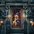 thumbnail image 6 of Lilixerw Halloween Door Banner, Golden Retriever Cat Witch Hat Pumpkin Spider Web Bat Print, for Entry Door, Wall, Porch and Party Backdrop Decoration, 70.8x35.4 inch, 6 of 6