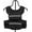 Black 35LBS, variant on Adjustable Weighted Vest - 25 lb 35 lb 45 lb Fitness Vest with Reflective Strips Storage Pocket and Iron Weights