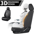 thumbnail image 6 of FLORICH Car Seat Covers Full Set, Luxury Design Front and Rear Seat Protectors, Universal Auto Interior Accessories Fit for Most Cars, Black, 6 of 7