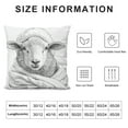 thumbnail image 5 of Orinice Sheep Graphic Decorative Pillow Cover for Home Couch Living Room Bed Sofa - Printed on Both Sides - Durable Cotton Linen Fabric - 1PC 12x12in, 5 of 5