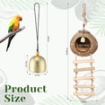 thumbnail image 4 of Nido de pájaro de cáscara de coco, cama de cría, nido y mordedura antipicoteo con fibra de coco natural, juguete para loros, periquitos, cacatúas, cot, 4 of 6