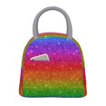 thumbnail image 1 of Balery Rainbow Glitter Bolsa de Almuerzo para Mujeres, Caja de Almuerzo, Bolsa de Almuerzo Pequeña Impermeable, Tote de Almuerzo Reutilizable con Gran Capacidad, 1 of 6