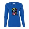thumbnail image 2 of Love Can Make a Tail Wag Pitbull Dog Lover Womens Graphic Long Sleeve T-Shirt, Royal, X-Large, 2 of 3