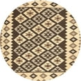 thumbnail image 1 of Ahgly Company Machine Washable Indoor Round Contemporary Red Brown Area Rugs, 6' Round, 1 of 7