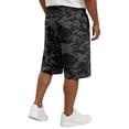 thumbnail image 6 of UDAUDU Camo Mens Cargo Shorts Elastic Drawstring Waist Multi Side Pockets Loose Fit Daily Outdoor Casual Shorts Black 4XL, 6 of 6