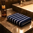 thumbnail image 5 of WDOBM Reusable Washcloths, Striped Woven Natural Cotton Thick Absorbent Face Towel, Highly Absorbent Quick Dry Machine Washable, Lightweight Sport Towels for Bathroom Salon, 5 of 7