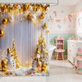 thumbnail image 2 of Erosebridal Light Waterproof Shower Curtain 72Wx78L Christmas Bath Curtain, Orange Brown, 2 of 5