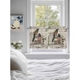 thumbnail image 4 of Half Window Curtain 36 Inches Long, Vintage Birds Window Treatment Curtain Drapes, Country Envelope Postmark Farmhouse Botancial Small Tier Curtains for Bathroom Over Sink, 27.5"x36", 2 Panels, 4 of 7