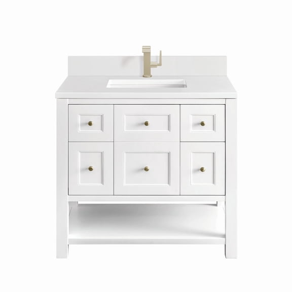 James Martin Vanities 330-V36-1Wz Breckenridge 36" Free Standing Single Basin Poplar Wood