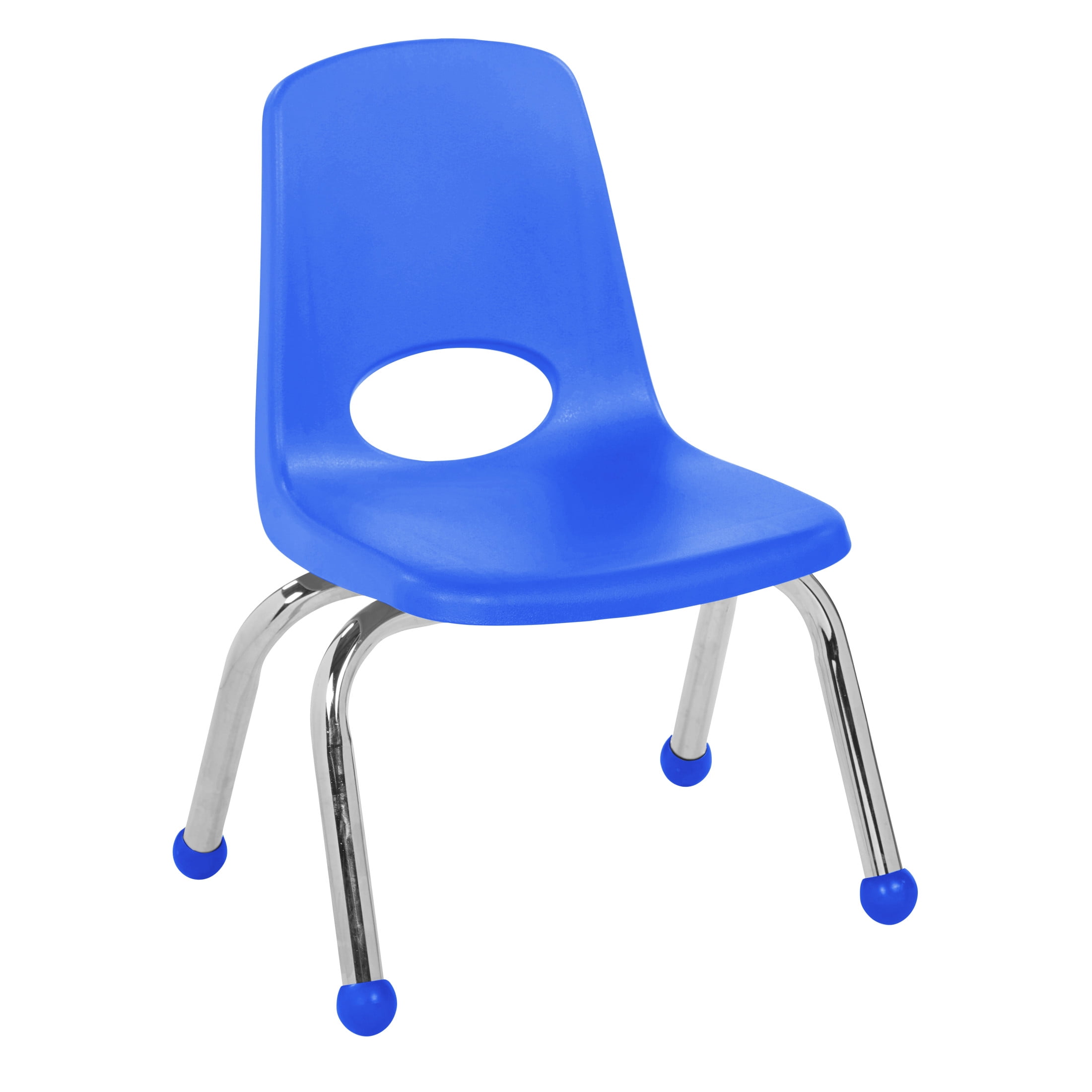 Factory Direct Partners Kids Dry-Erase Activity Table and Stack Chair Set, White Blue