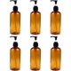 thumbnail image 1 of BRILLAR Dispensador de vidrio portátil - Botellas de prensa de subenvase de 6 piezas para maquillaje y cuidado de la piel - Vidrio marrón de 300 ml, 1 of 5