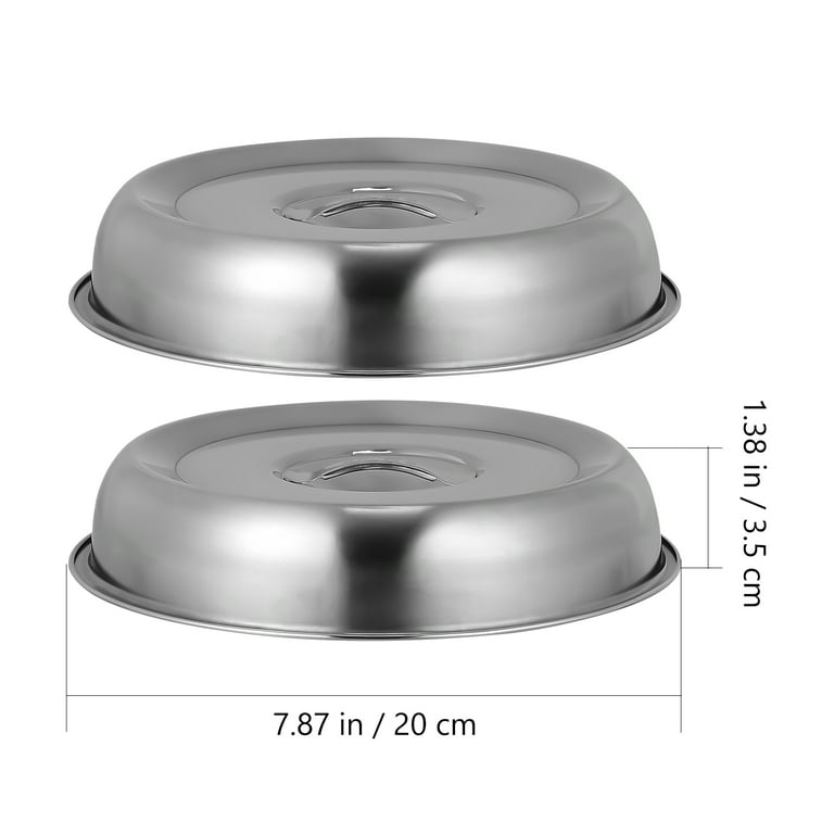 Cover Stainless Dish Steel Food Dome Melting Lid Steak Serving Plate Steaming Metal Griddle Tableware