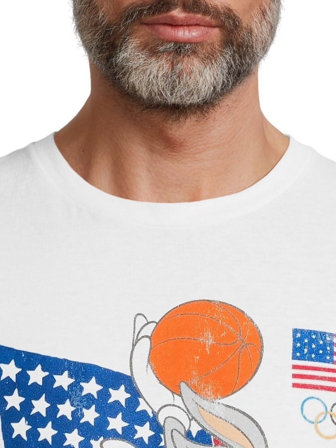 Looney Tunes x Team USA Men's & Big Men's Bugs Bunny Graphic Tee Shirt, Sizes S-3XL