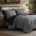 thumbnail image 3 of Coleman® 7 Piece Reversible Comforter & Sheet Set, All Season Bedding Set - Full, Black/Grey, 3 of 3