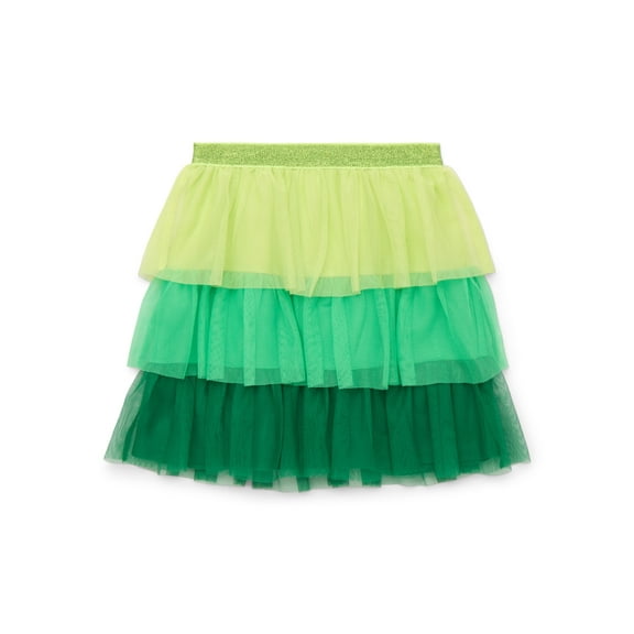 St. Patrick's Day Little Girls and Big Girls Tiered Mesh Skirt from Way to Celebrate, Sizes 4-18