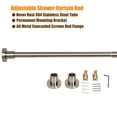 thumbnail image 4 of Artiwell Tringle de Douche Robuste, Tringle de Rideau de Douche Réglable, Extensible 47-84 Pouces, Tringle de Douche à Montage Permanent, Acier Inoxydable Antirouille pour Fenêtre Cu, 4 of 7