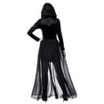 thumbnail image 6 of Tejiojio Summer Clearance Woman Fashion Solid Costume Adult Witch Skirt Dress, 6 of 9