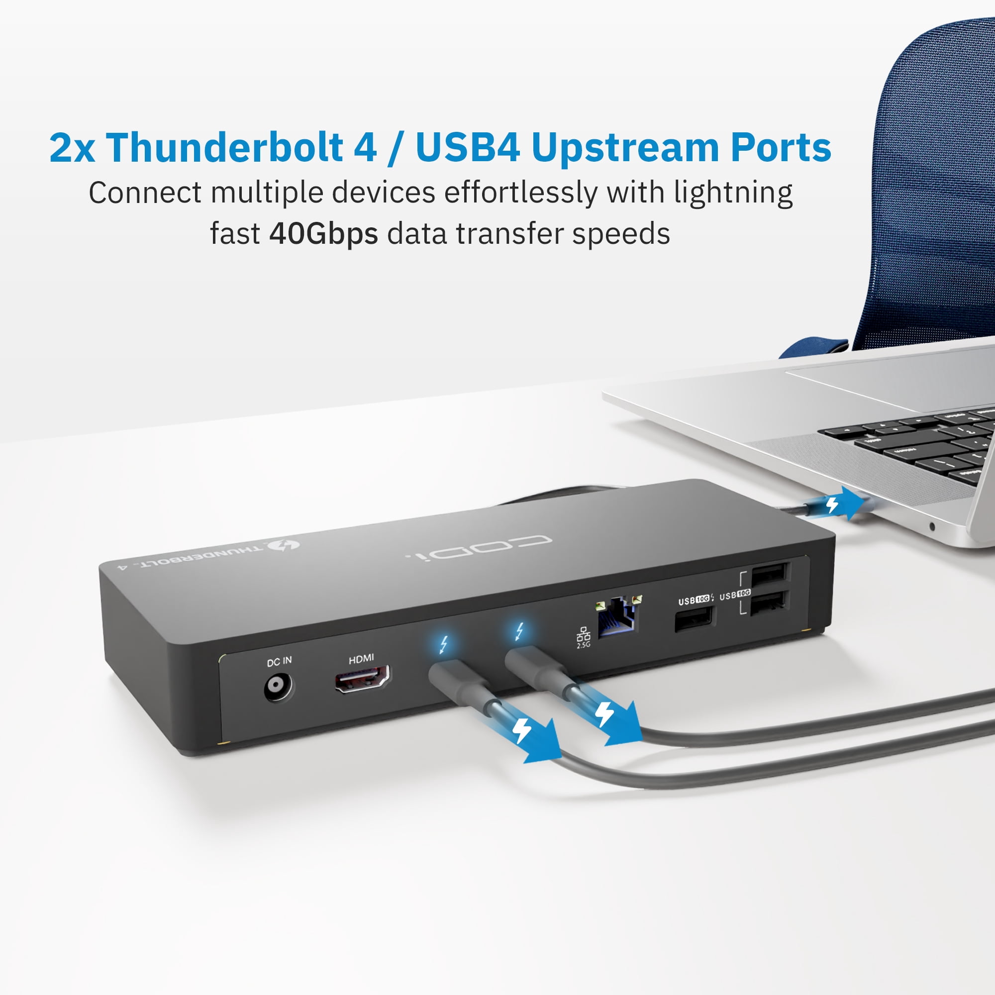 CODi CentroT4 10-in-1 Thunderbolt 4 Docking Station – 8K Display Support & High-Speed Connectivity