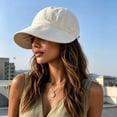 thumbnail image 6 of Hkoxplj Women Lightweight Breathable Baseball Cap Short Curved Brim Sun Hat UV Protection Adjustable Metal Buckle Outdoor Sports Hat Solid Color Summer Casual Hat Unstructured Cap, 6 of 6