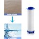 thumbnail image 3 of 9.5cm Paquete de 8 filtros de repuesto de algodón PP, filtro de cabezal de ducha turbo con minerales, cabezal de ducha Hydro de alta presión Filtro de cabezal de ducha de agua dura con ventilador turb, 3 of 5