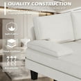 thumbnail image 2 of Homall 105"  Modern U-Shape Sectional Sofa, Chenille Fabric Modular Couch, 4 Seat Oversized Sofa with Chaise for Living Room, White, 2 of 9