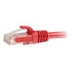 C2G 2ft Cat6 Ethernet CAT 6 UTP 2 ft Câble de Raccordement Réseau Non Blindé () - Rouge - Câble de Raccordement - RJ-45 (M) à RJ-45 (M) - - UTP - - Sans Accrochage, Toronné - Rouge – image 2 sur 3