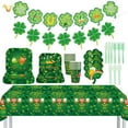 thumbnail image 5 of St Patricks Day Clearance Holiday Deals! PRETXORVE St Patricks Day Decorations, St. Patrick's Day Party Theme Tableware Set Disposable Decorative Tableware Paper Set, 5 of 7