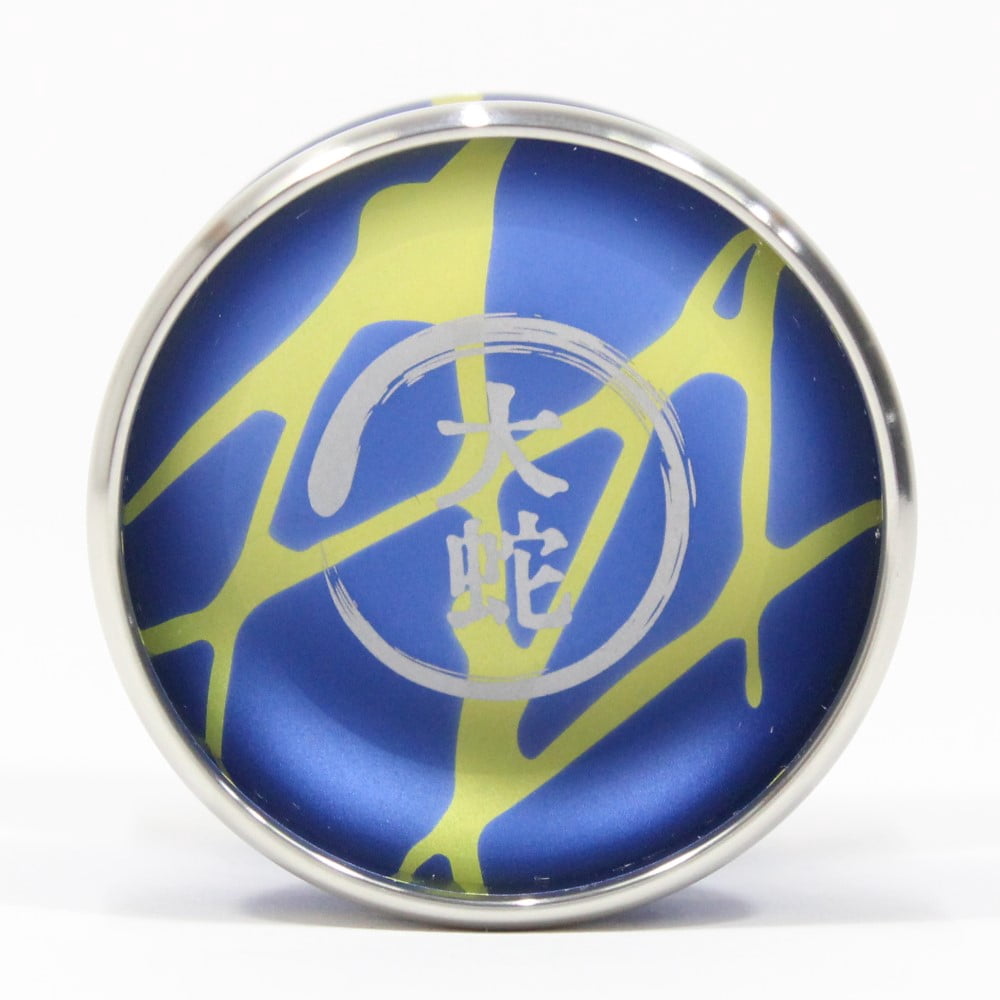 Sengoku Orochi Yo-Yo - Organic Shaped 7068 Aluminum Bi-Metal YoYo (Blue Yellow Splash)