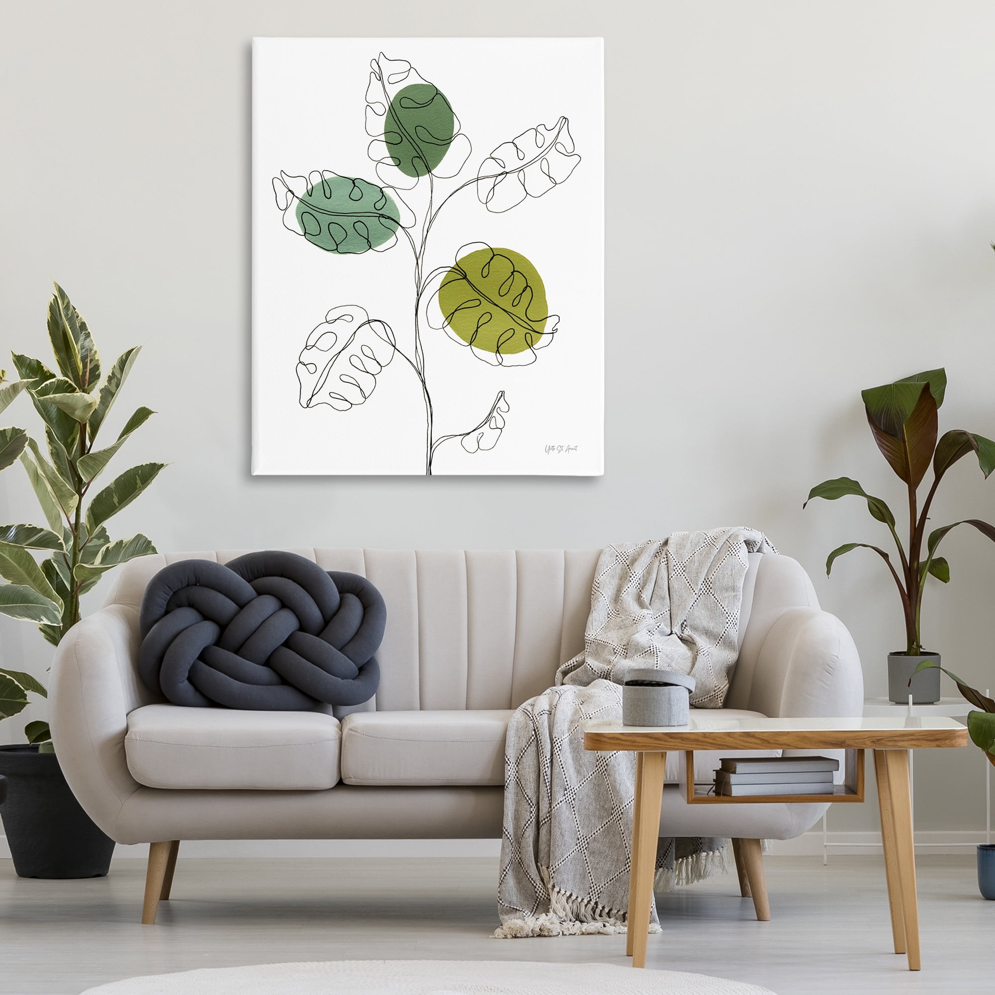 Stupell Industries Modern Garden Leaves Botanical & Floral Painting Gallery Wrapped Canvas Art Print Wall Art, 36 x 48