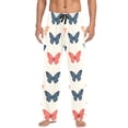thumbnail image 7 of FORMRS Mens Pajama Pants with Pockets Sleepwear Lounge Bottoms Sizes S-2XL, Orange Butterflies, 7 of 7