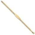 thumbnail image 2 of 14k Flat Curb Link Soft Diamond Shape ID Bracelet (Weight: 6.73 Grams, Length: 7 Inches), 2 of 3