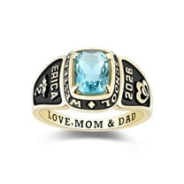 Mementos Jewelry Customized Eternal Sterling Silver Women's Class Rings for High School College