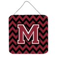thumbnail image 1 of Letter M Chevron Garnet & Black Wall or Door Hanging Prints, 1 of 1
