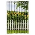 thumbnail image 1 of Cortina de ducha ABPHQTO Amazing Sunflowers de poliéster impermeable Decoración de baño 120x180 cm, 1 of 1