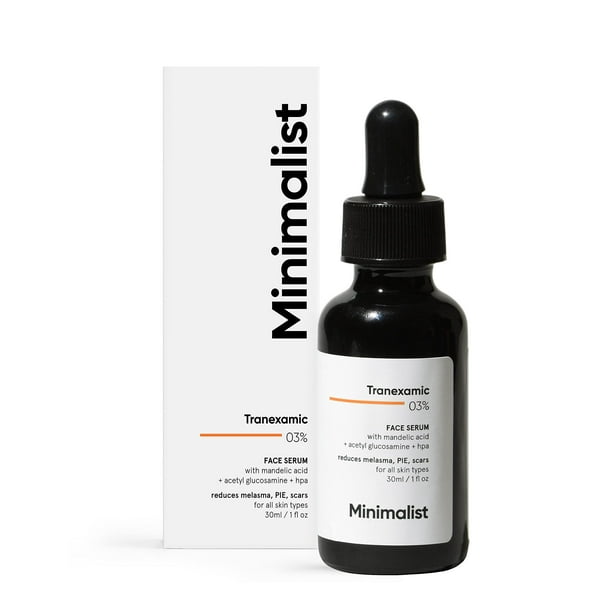 Sérum minimalista de ácido tranexámico al 3% para cicatrices de acné, 30 ml