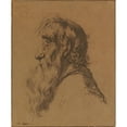 thumbnail image 2 of Jacob de Gheyn III 12x14 Gold Ornate Wood Frame and Double Matted Museum Art Print Titled - Head of an Old Man (1616), 2 of 4