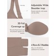 thumbnail image 4 of DEMOTIME Womens Wireless Bras Comfortable No Underwire Adjustable Straps Bra Seamless Push Up Everyday Bras Grey L, 4 of 7