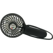 Angle View: Buggygear 3 Speed USB Rechargeable Buggy "Turbo" Fan, Black/Black