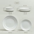 thumbnail image 4 of over&back Rim Dinnerware Set - Stoneware Dishes - Comes with 4 Dinner Plates, Salad Plates, Cereal Bowls, and Dinner Bowls - 16-Piece All-Occasion Place Settings - Serves Four - Semi-Matte White, 4 of 9