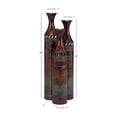 thumbnail image 4 of DecMode 34", 31", 28"H Tall Ombre Bronze Metal Vase with Laser Cut Antefix Design, Set of 3, 4 of 15