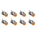 thumbnail image 1 of Ruedas Giratorias de 1 Ruedas Giratorias M6 Reemplazo de Ruedas de Carro de Montaje de Vástago de Rosca , Multicolor 8 naranja DYNWAVEMX Ruedas giratorias de ruedas, 1 of 5