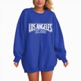 thumbnail image 4 of Towmus Women's Los Angeles Crewneck Sweatshirt Plus Size Crewneck Pullover Hoodies Casual Knit Print Casual Tops Sweater, 4 of 5