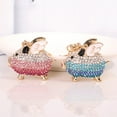 thumbnail image 4 of SPRING PARK KeyChain Rhinestone Inlaid Pig Rope Tassel Rhinestone Key Holder Ring Decoration, 4 of 7