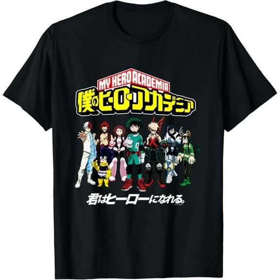 My Hero Academia Class 1A Group Shot Anime T-Shirt Cotton Adult Short Sleeve T-Shirt