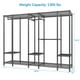 thumbnail image 4 of VIPEK V50 Armario portátil extra grande para dormitorio, armario independiente, estante para ropa resistente, estante multifuncional de metal para colgar ropa, carga máxima 1300 libras, negro, 4 of 5