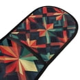 thumbnail image 4 of Yayeee Double Oven Mitt Kitchen Heat Resistant Baking 35" x7" Quilted Glove, Red Abstract, 4 of 6