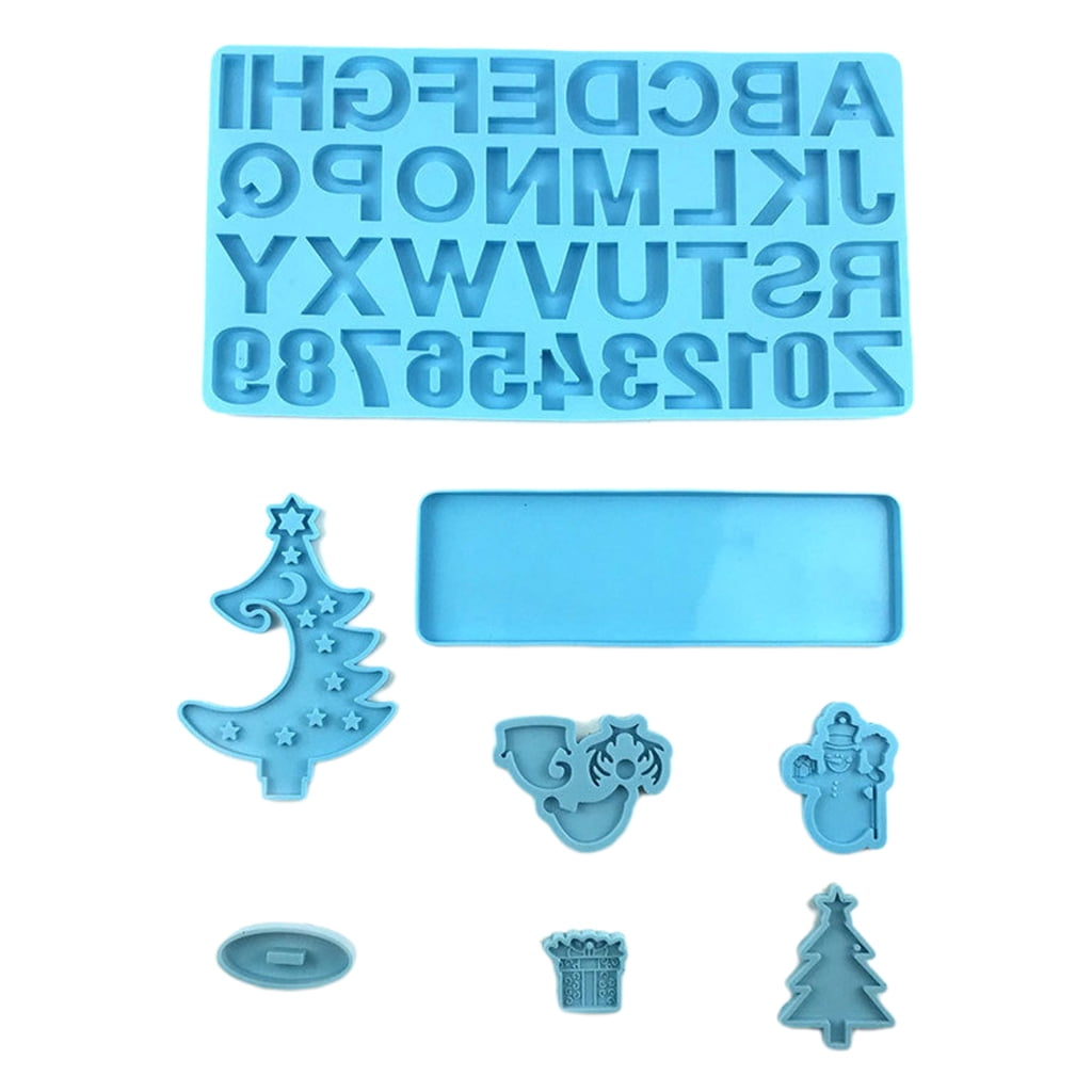 Christmas Tree Numbers Silicone Mold Epoxy Resin Casting Jewelry Tool Making Resin Diy Craft Home Decoration