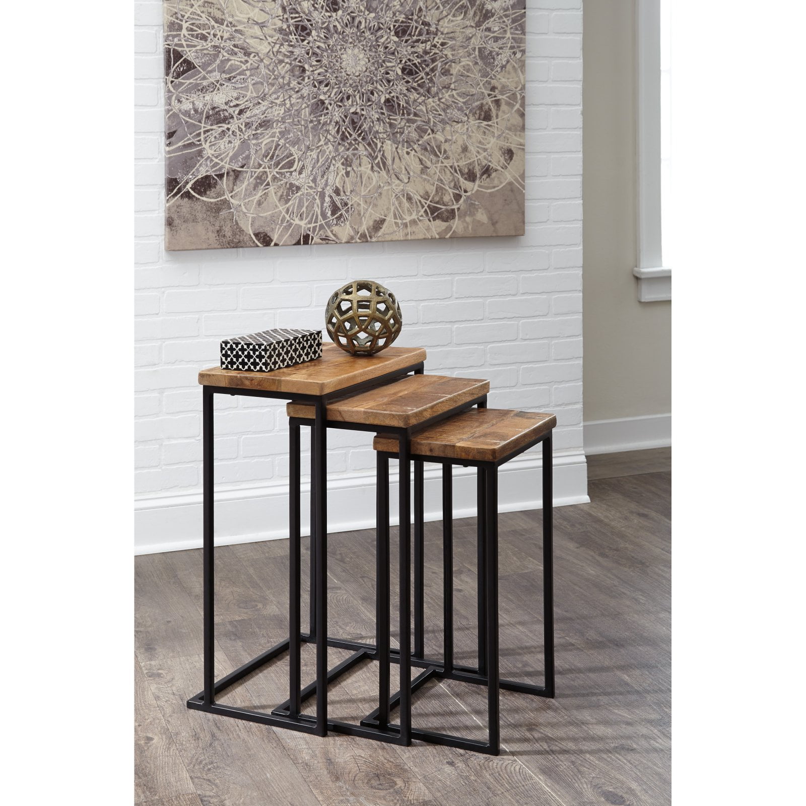 Signature Design by Ashley Marxim Nesting End Table - Set of 3 - Walmart.com
